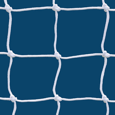 Soccer Goal Replacement Nets (5-1/2 in. Sq. - 6mm Braided Mesh) - Classic Official Goal (8 ft.H x 24 ft.W x 4 ft.B x 10 ft.D) (White)